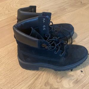 Black suede Timberlands size 8